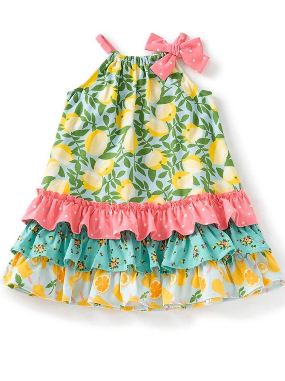 Matilda Jane Freshly Squeezed Dress Size 10 Girls Lemons Floral Fruit